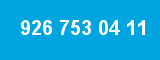 926 753 04 11 926 753 04 11
